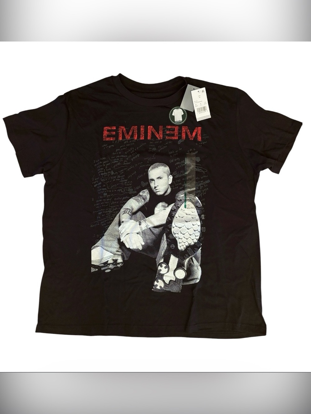 Eminem | Black EMINEM Oversized Fit Tee Shirt | Unisex Music Icon Rap NWT Size M